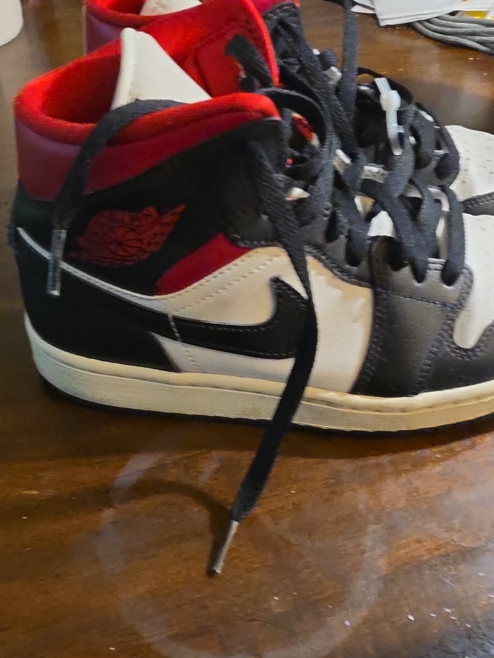 Nike Retro High-Top Sneakers - Black, White & Red